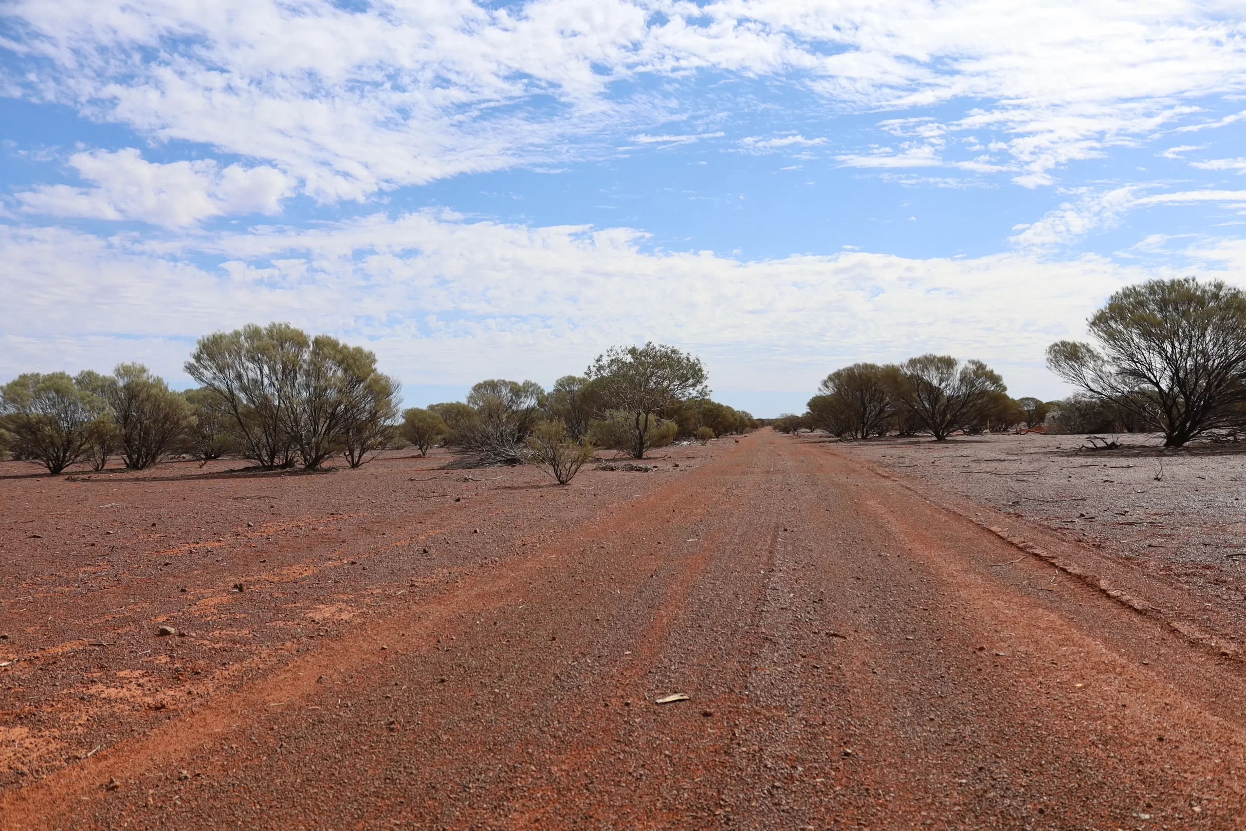 Red gravel road in the Outback
